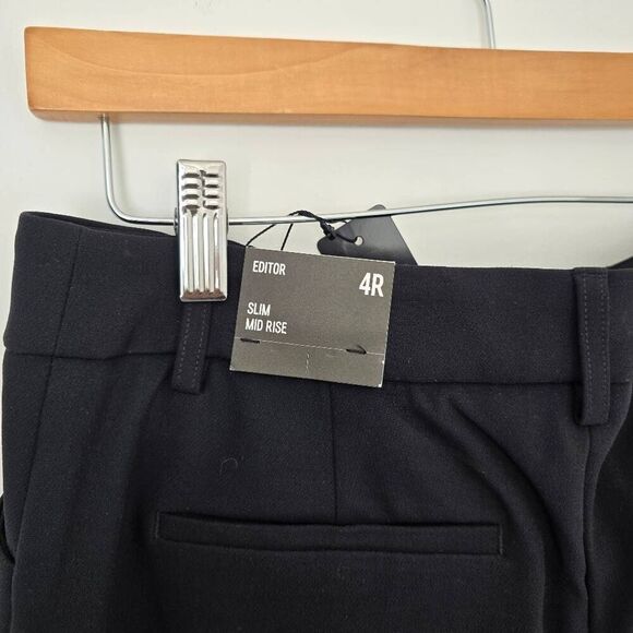 Express Editor Dress Pants Women's 4R Black Slim Mid Rise Formal Office Work Car - Picture 5 of 6